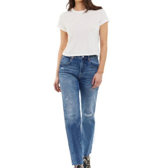 The Village High Rise Straight Jean, Deep Lake | Articles Of Society Size 6‎ - Picture 1 of 8